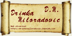 Drinka Miloradović vizit kartica